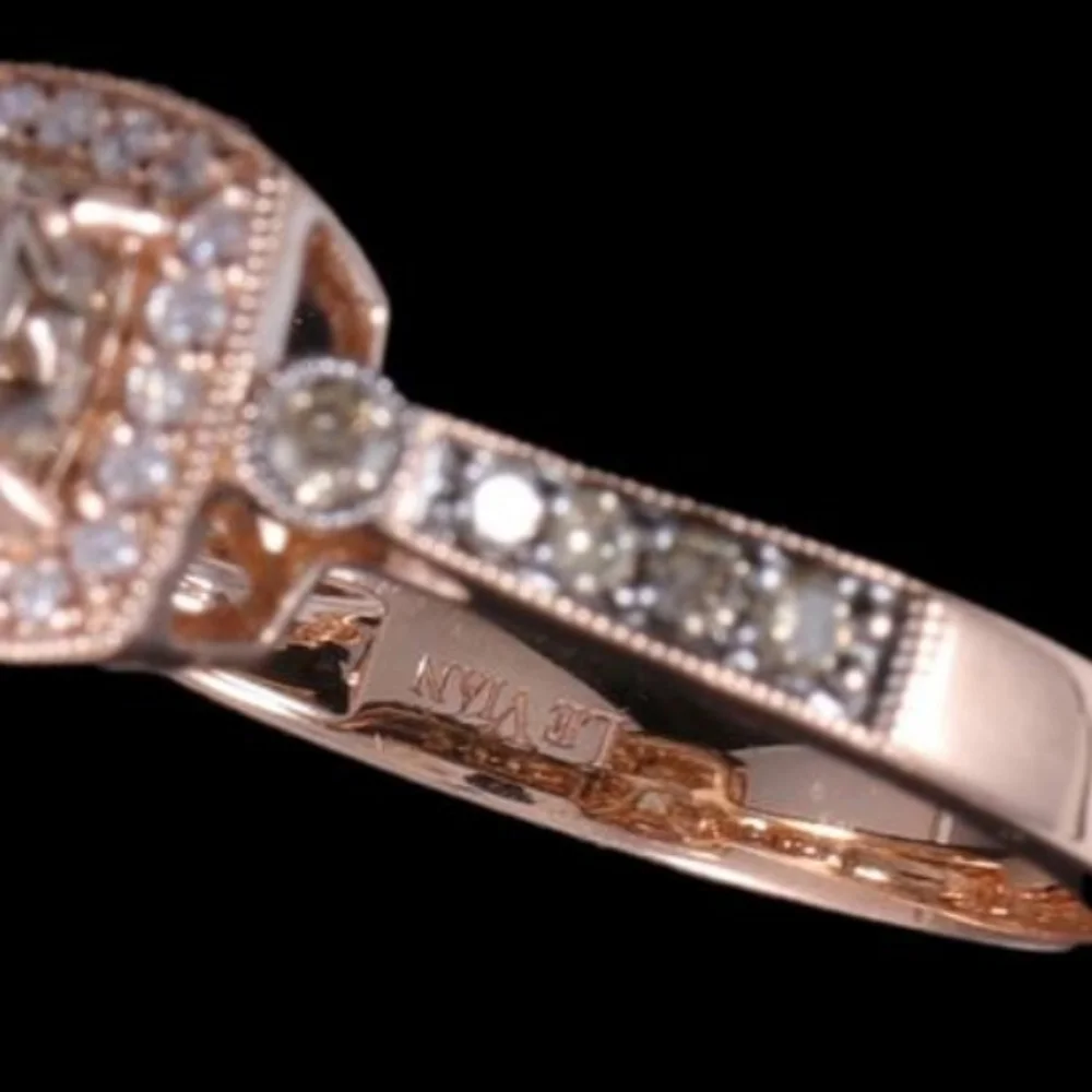 LeVian 14k Rose Gold 1ct Chocolate & Diamond ring